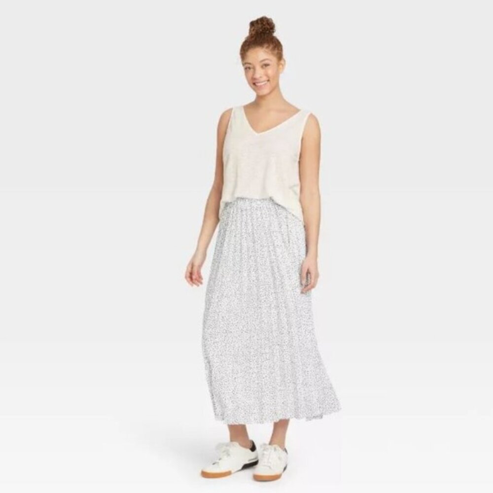 A New Day Pleated A-line Skirt